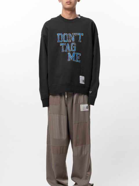 【26SS】ドント タグ ミー プリント スウェットシャツ 長袖カットソー / DON'T TAG ME PRINTED PULLOVER / ブラック