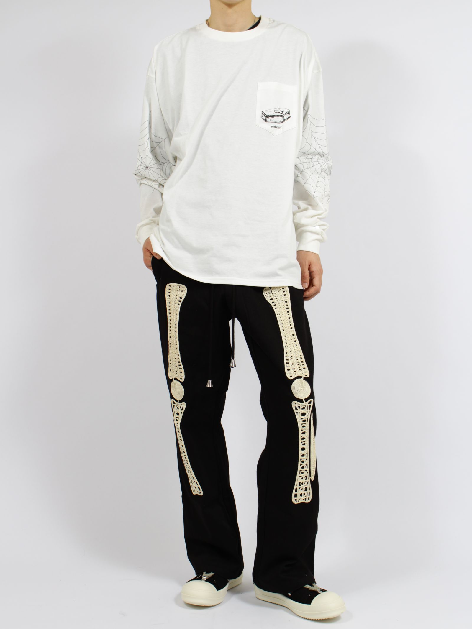 【26SS】スパイダー ウェブ ロングスリーブ Tシャツ / SPYDER WEB LONG SLEEVE T-SHIRT / ホワイト