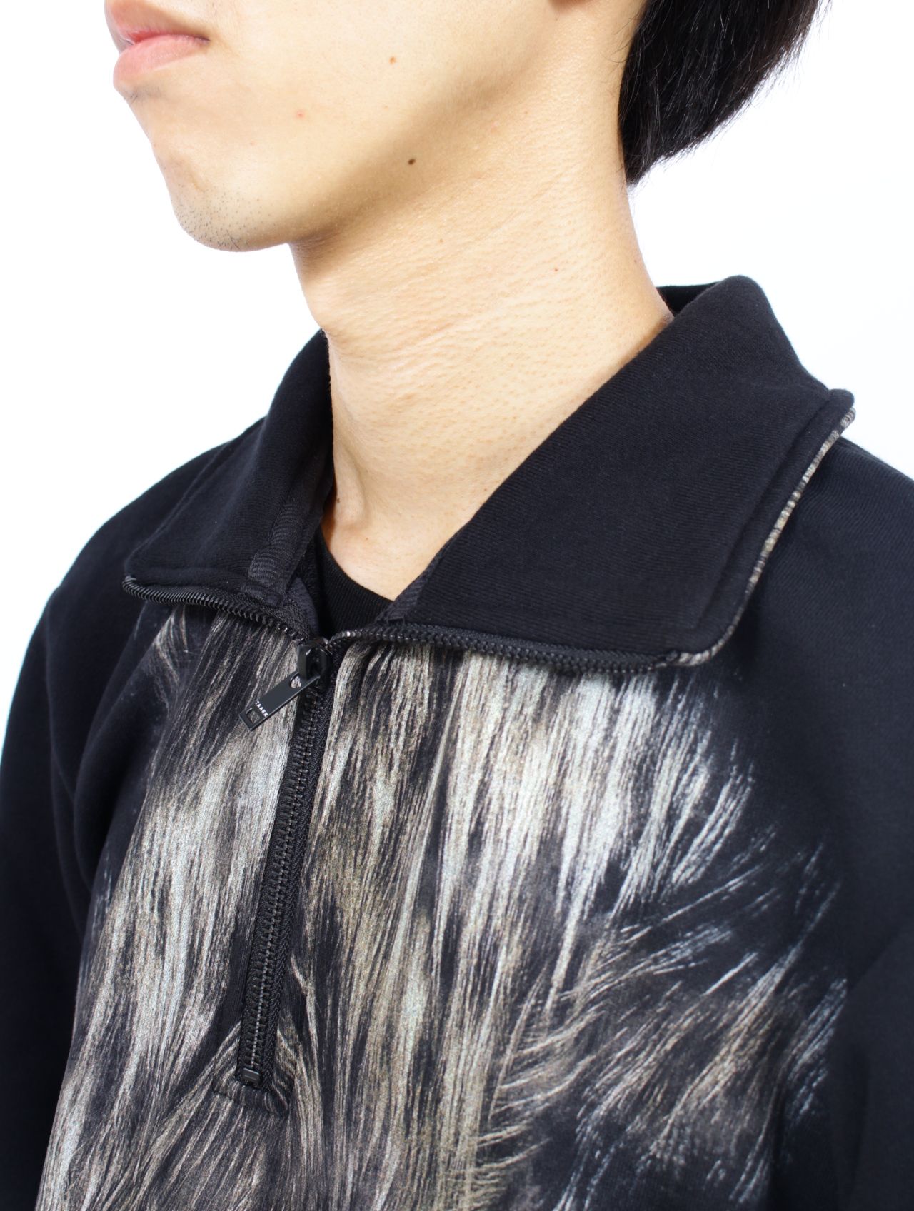 【25AW】フロッキー スウェット ハーフジップ シャツ / FLOCKY SWEATSHIRT / ブラック