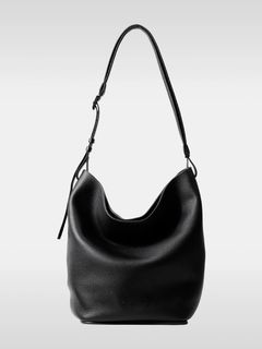 エッセンシャル デイリー レザー ホーボー ミディアム ショルダーバック / ESSENTIAL DAYILY LEATHER HOBO MEDIUM / ブラック