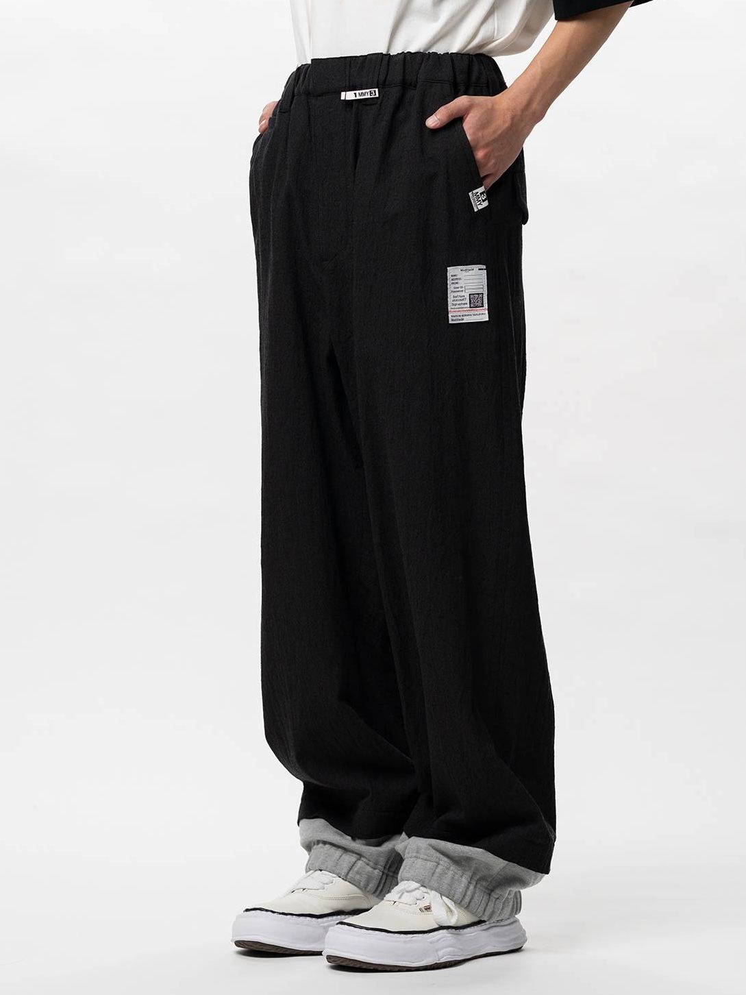 【26SS】ボトム レイヤード パンツ / BOTTOM LAYERD PT / ブラック