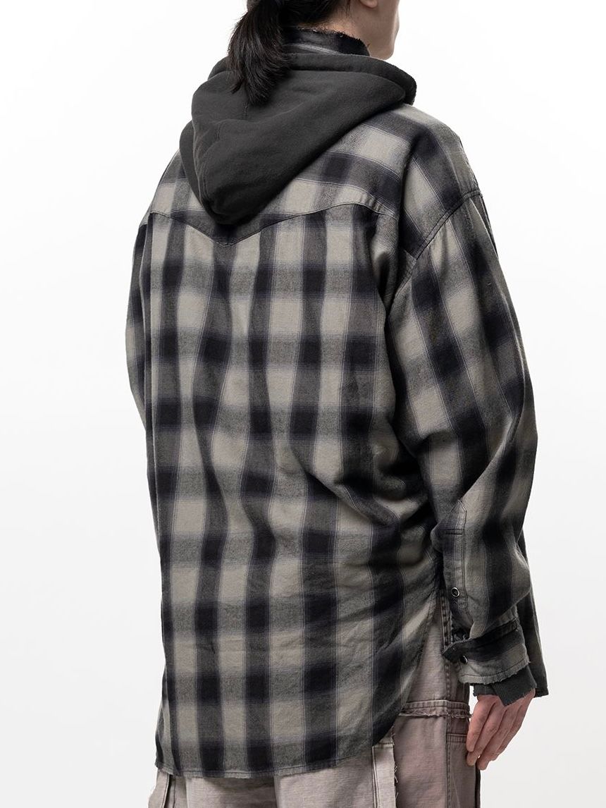 【26SS】スウェット フーディ ロングスリーブ シャツ / SWEAT HOODIE L/S SH / グレー