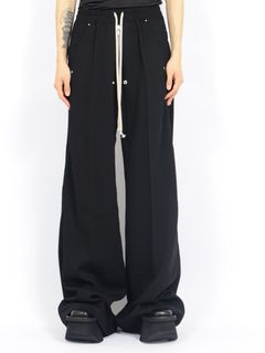 【26AW】ワイド ベラパンツ ウール素材 スラックス / WIDE BELA PANTS / ブラック