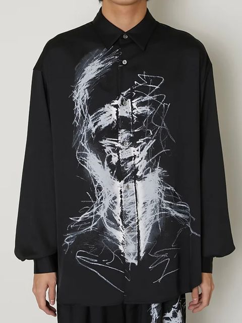Yohji Yamamoto 23aw ABSTRACT PRINT かみ合わ COAT