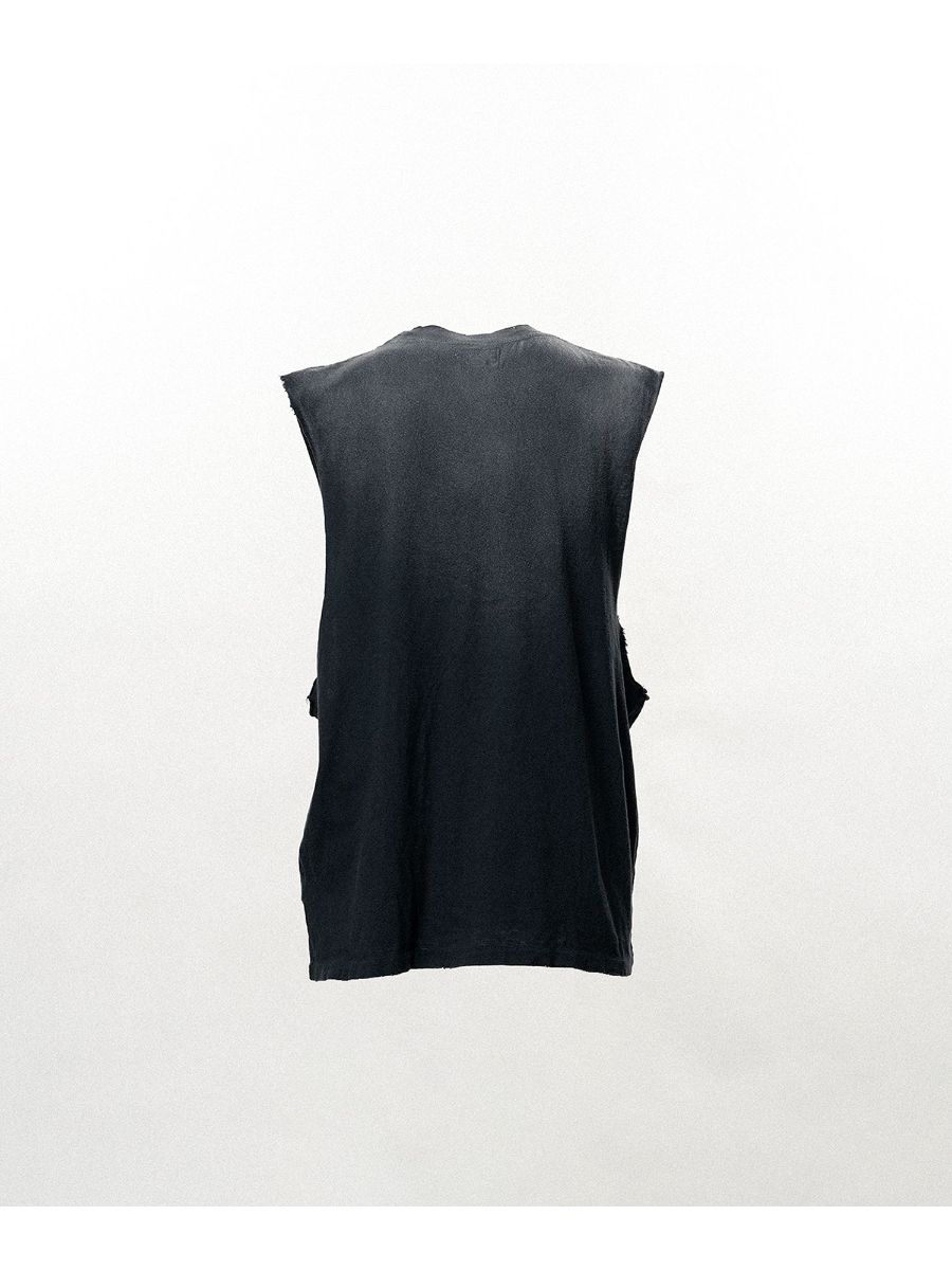 【26SS】"エアロ-カミヤ" ノースリーブ Tシャツ / "AERO-KMY" N/S TEE / ブラック