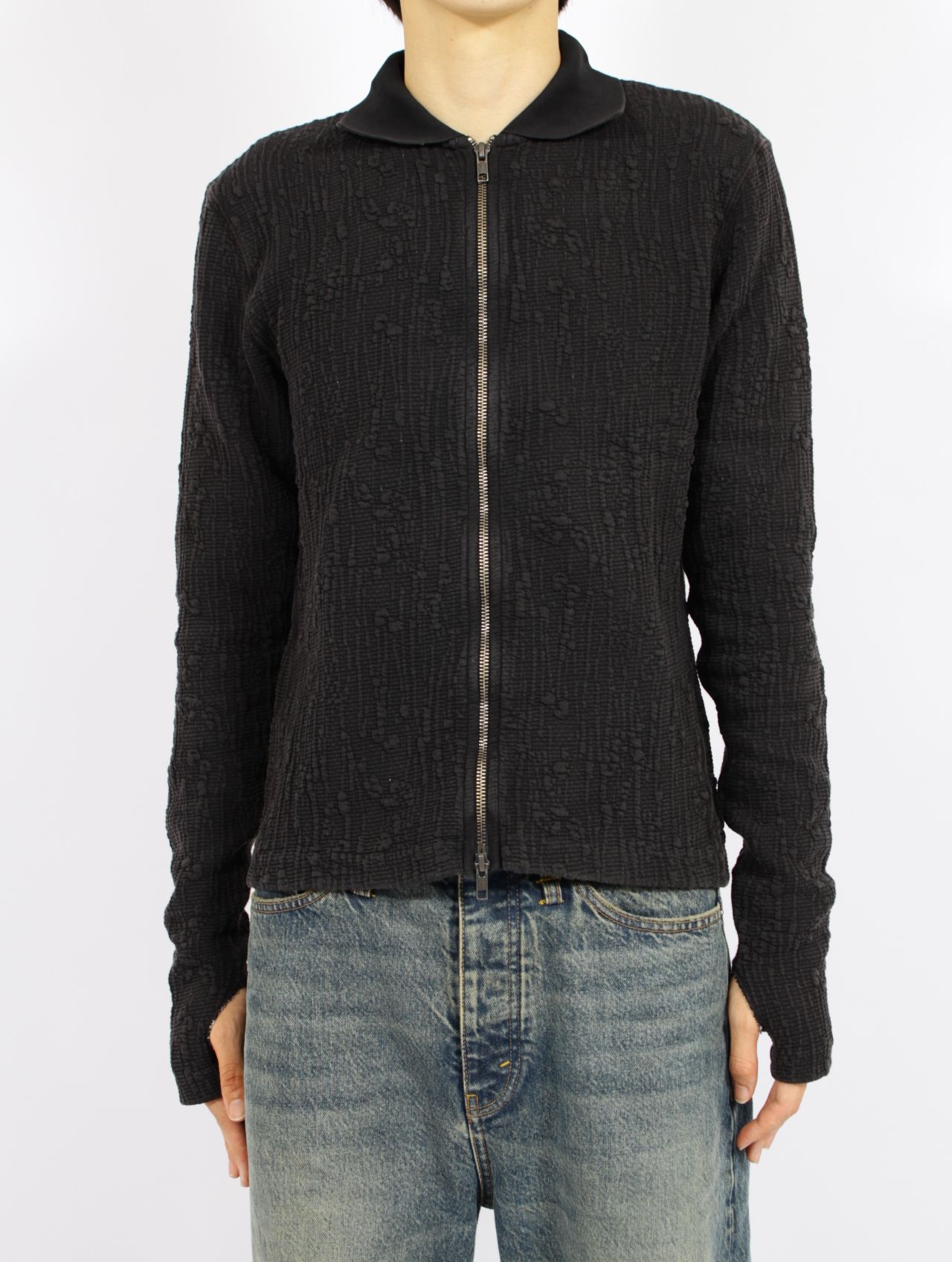 【25AW】LYRA ZIP CARDIGAN / リラジップ カーディガン / FADED BLACK(ブラック)