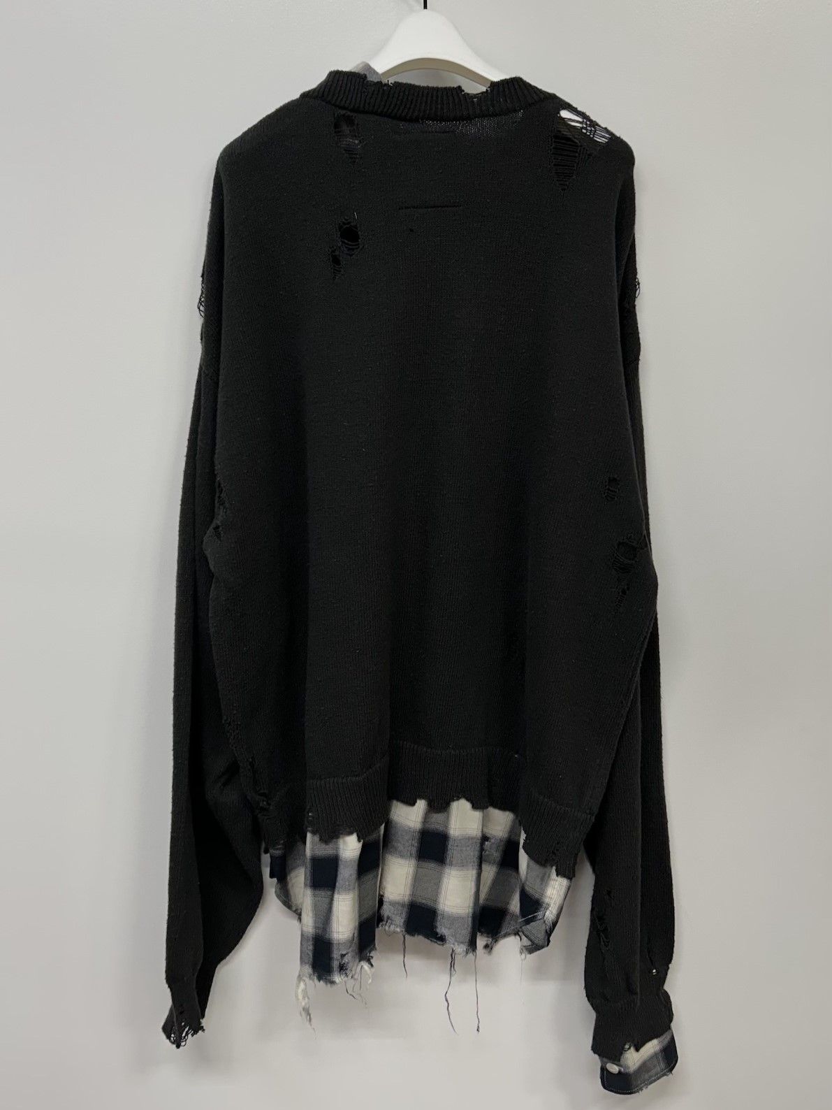 【25SS】レイヤード ニット プルオーバー / LAYERED KNIT PO / ブラック