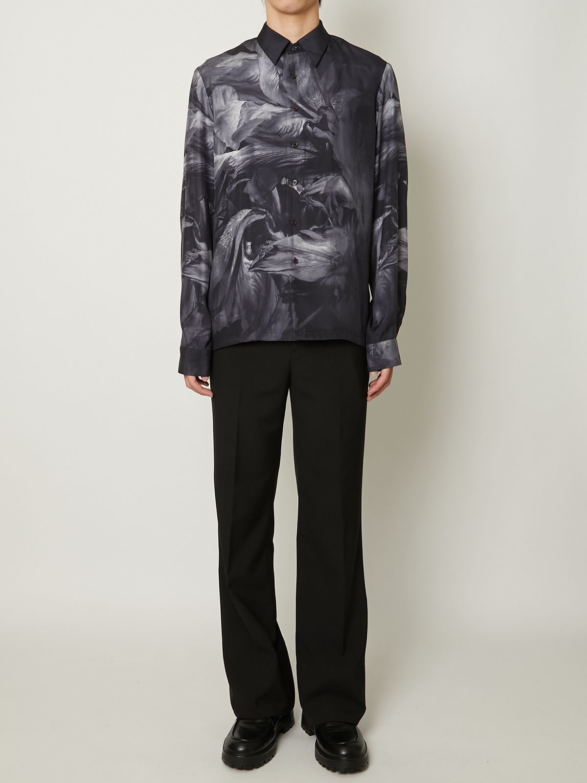 【25AW】プリント シルクシャツ / SILK SHIRTS / ブラック
