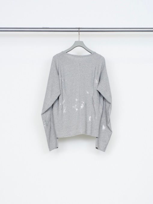 【26AW】フォイル プリント スプラッター ロング スリーブ Tシャツ / FOIL PAINT SPLATTER LONG SLEEVE T-SHIRT / HEATHER GRAY(グレー)