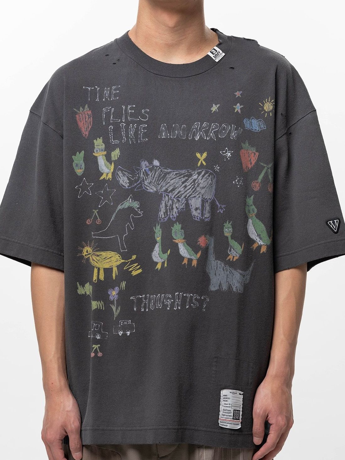 【26SS】キッズ ドゥードゥル Tシャツ  半袖 カットソー / KIDS DOODLE TEE / ブラック