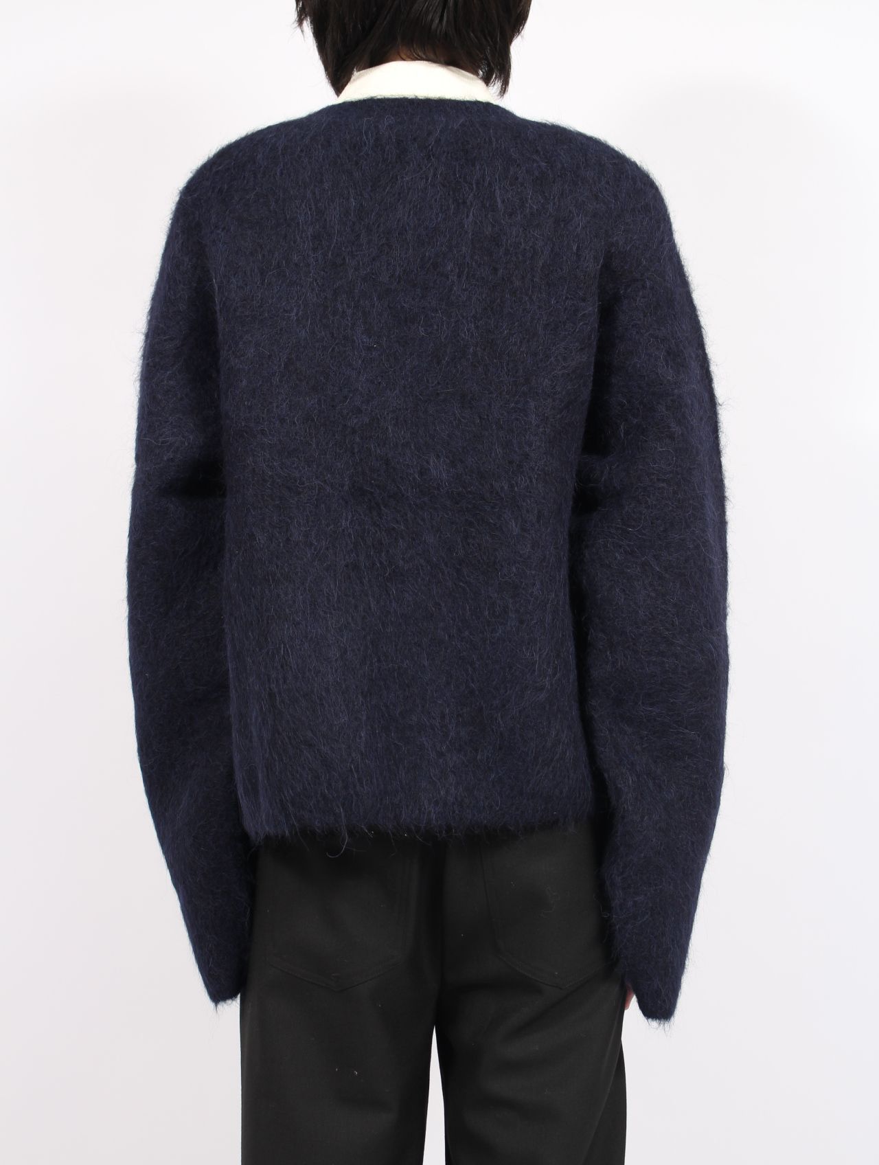 【25AW】 リー カーディガン アルパカニット / LEE CARDIGAN / ネプチューン（ネイビー）