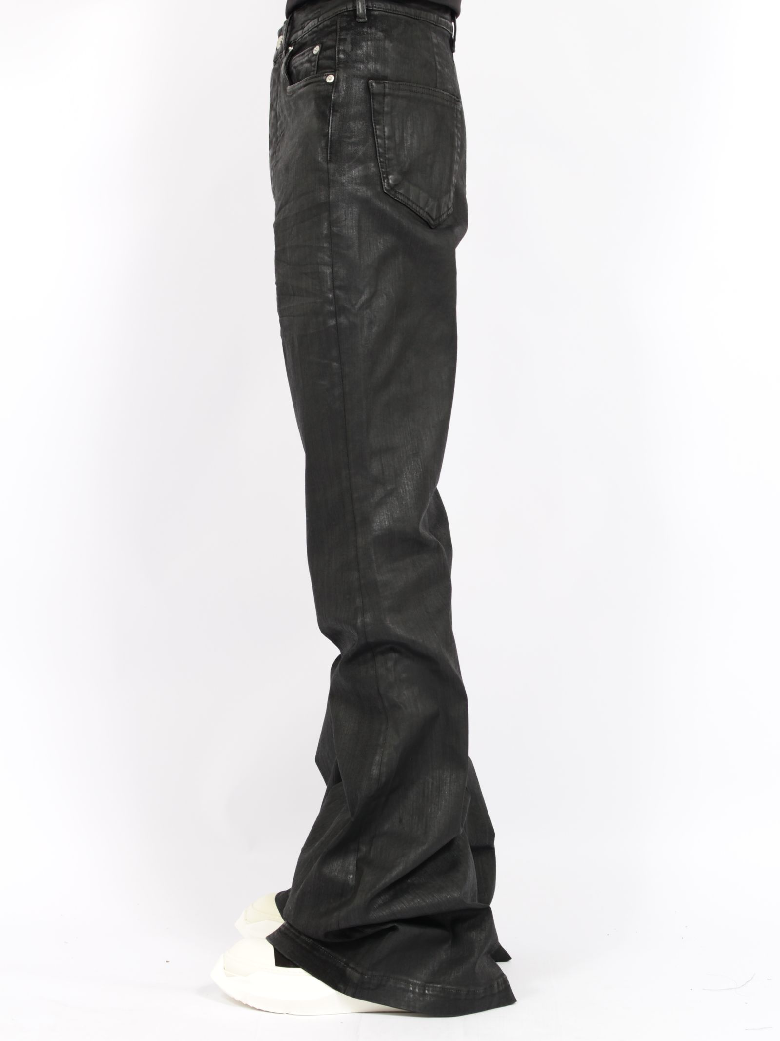 【26AW】ボラン ブーツカット コーティング加工 フレア デニム パンツ / BOLAN BOOTCUT / ブラック