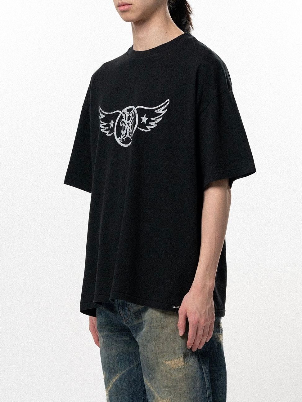 【26SS】"エアロ-カミヤ" Tシャツ / "AERO-KMY" TEE T/C / ブラック