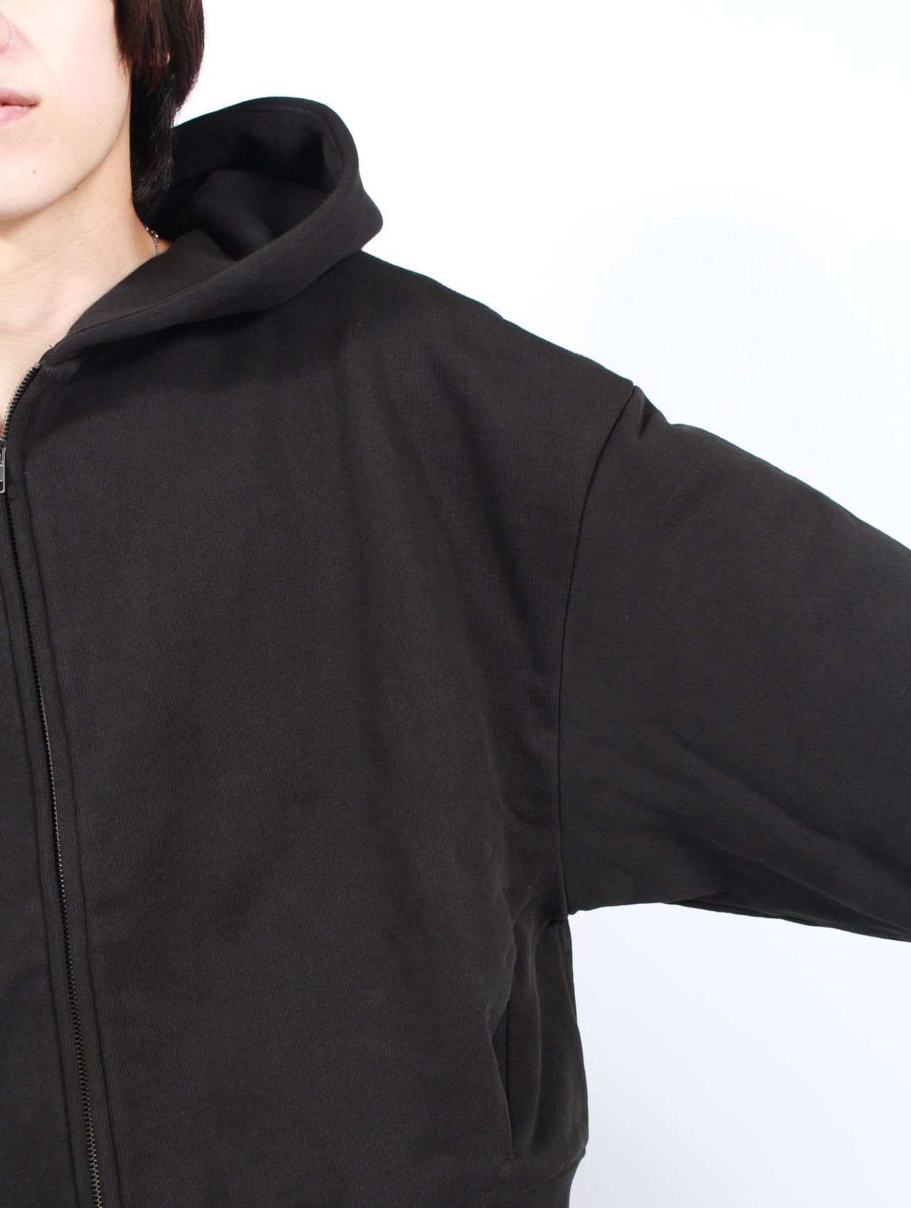 サーマル フード ジップアップ パーカー / THERMAL HOOD / BLACK(ブラック)