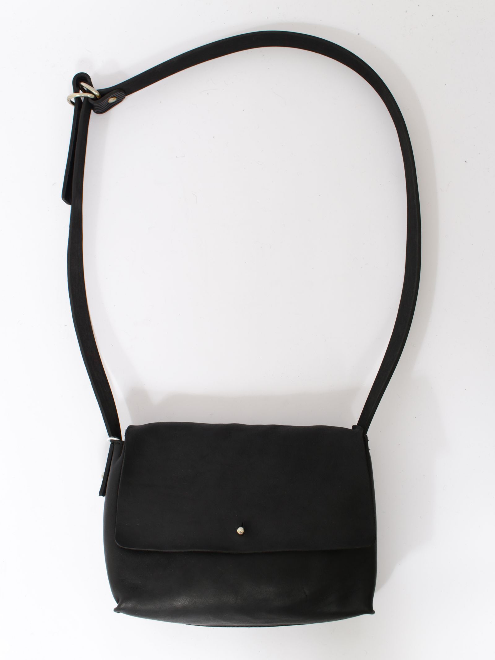 【EN04】 牛革 グロッポーネ フルグレイン クロスボディバッグ / GROPPONE FULL GRAIN CROSSBODY BAG / ブラック