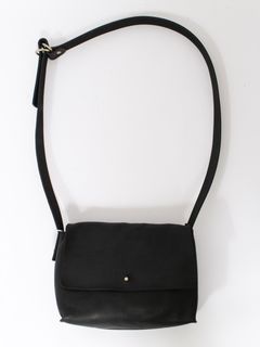 【EN04】 牛革 グロッポーネ フルグレイン クロスボディバッグ / GROPPONE FULL GRAIN CROSSBODY BAG / ブラック