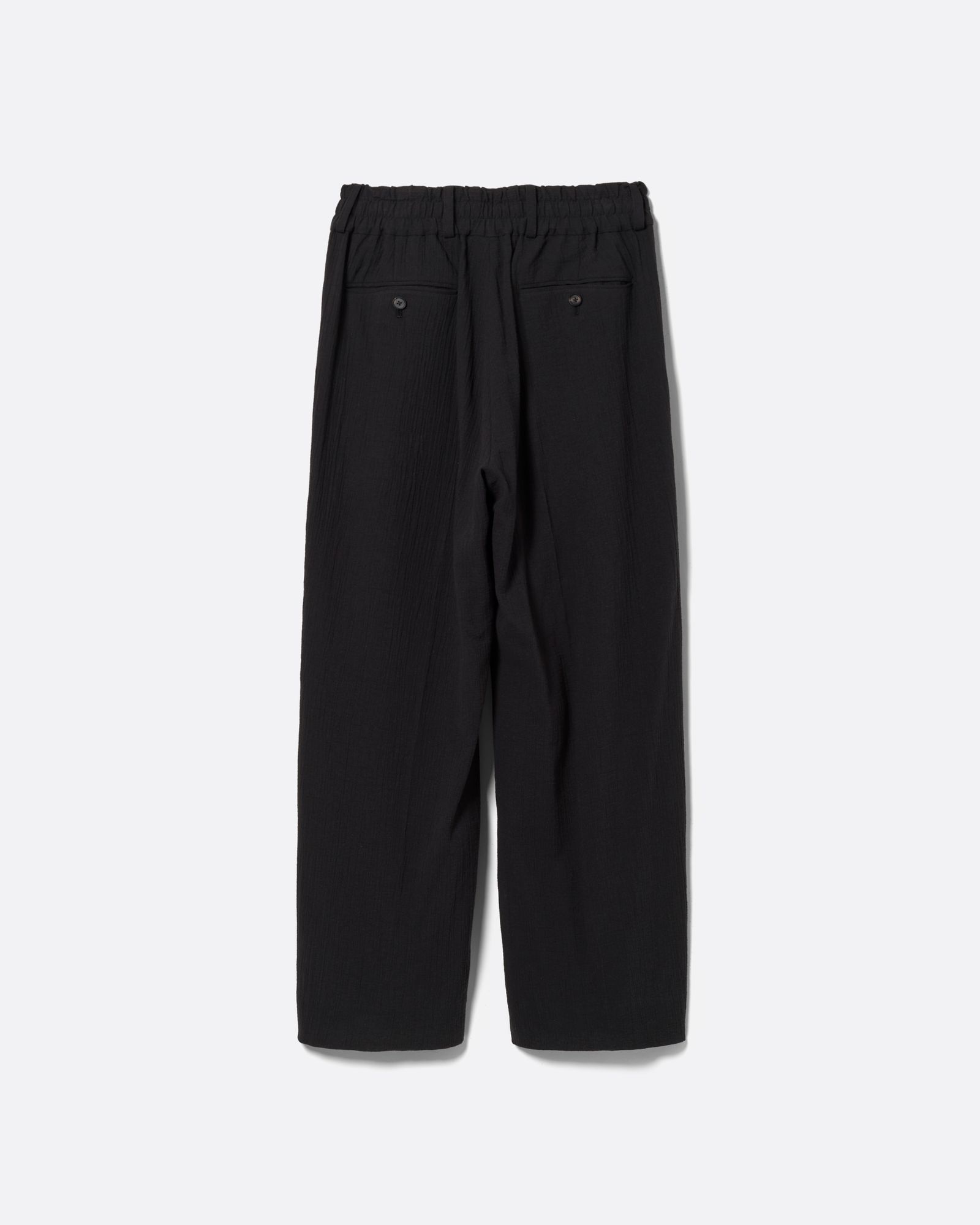 クレープ ボイル ストレート イージー トラウザーズ / CREPE VOILE STRAIGHT EASY TROUSERS .17 / ブラック