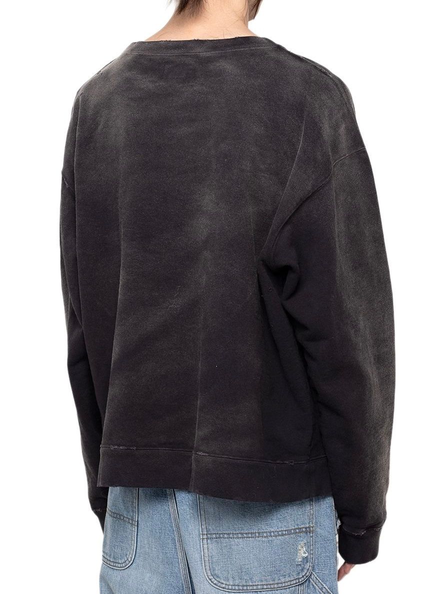 【24AW】ロデオ ブリーチド プルオーバー スウェット / "RODEO"BREACHED PULLOVER / ブラック