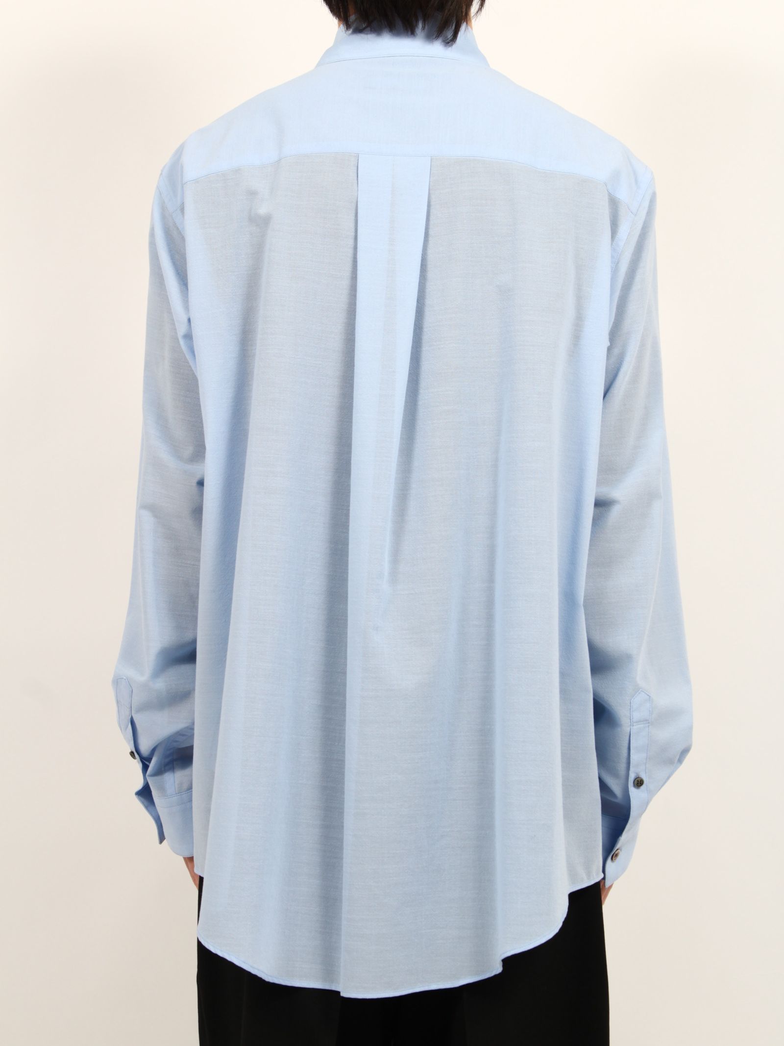 【25SS】リンクル ヴィスコース ロングスリーブ シャツ / WRINKLE VISCORSE L/S SHIRT / サックス
