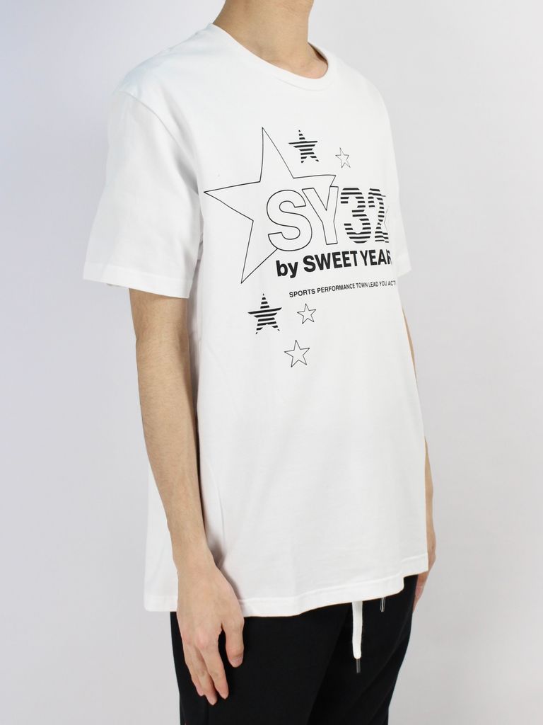 SY32 by SWEET YEARS - スターロゴ Tシャツ / STAR LOGO TEE / ホワイト × ブラック | STORY