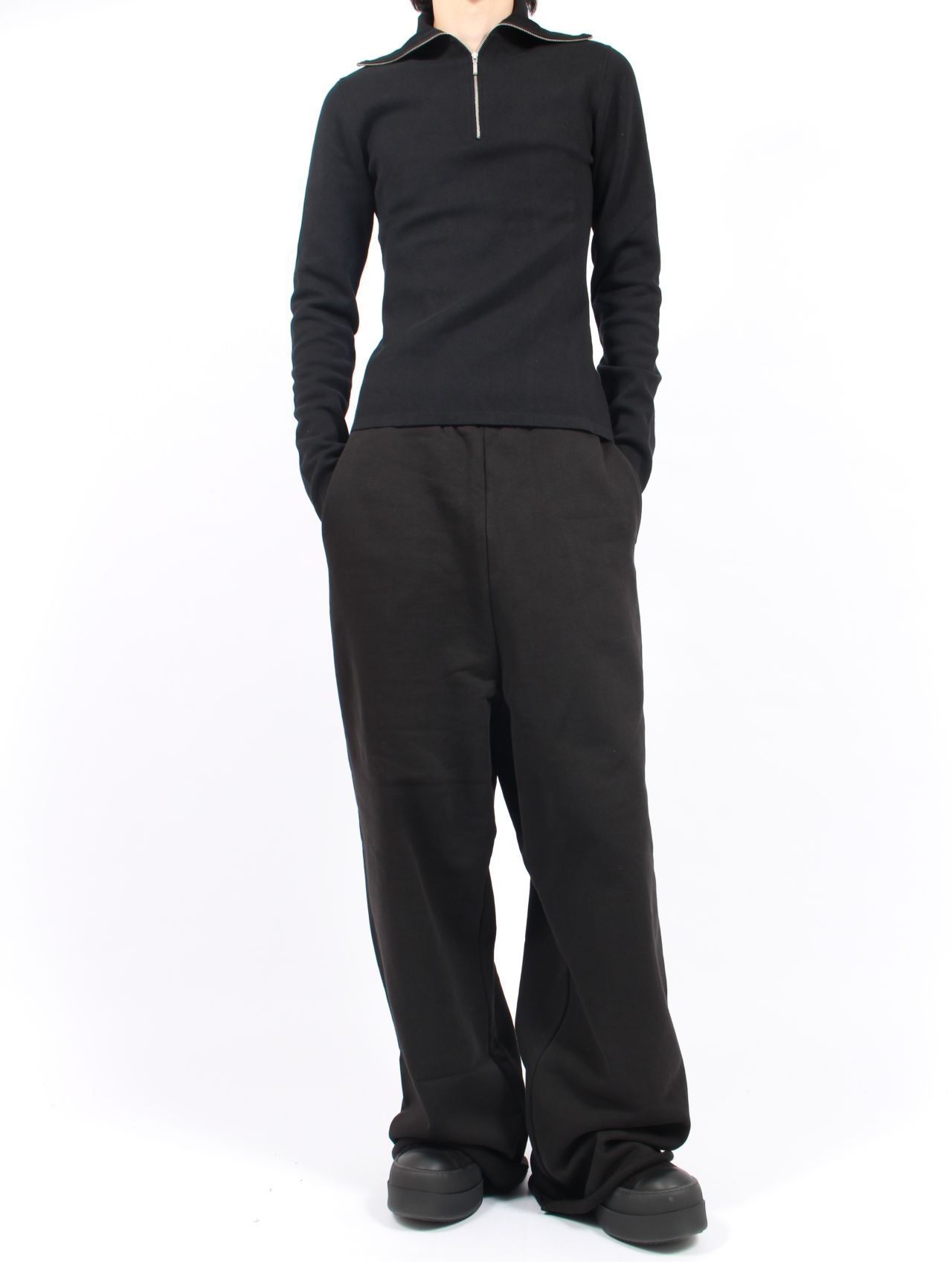 ジップアップ タートルネック / ZIP UP TURTLE NECK / BLACK(ブラック)