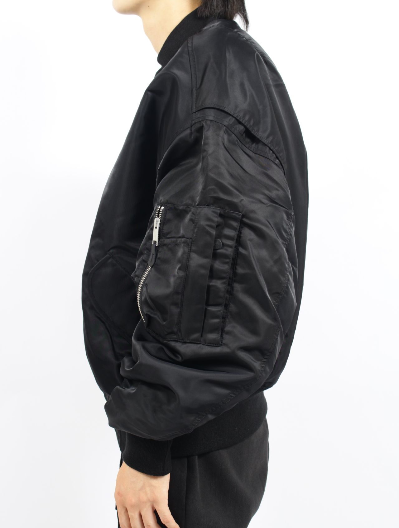 【25AW】ナイロン ボンバー ジャケット / BROAD BOMBER / OIL(ブラック)