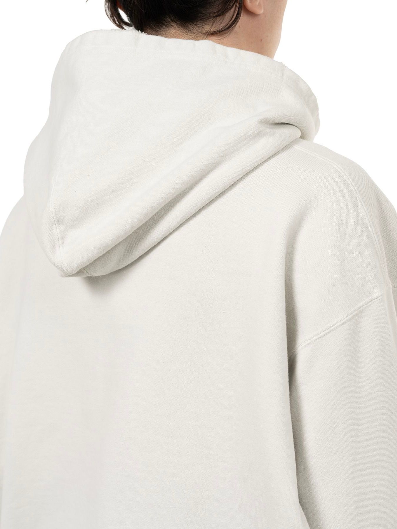 【25AW】スカル フレイム ディストレスド ジップ パーカー / "SKULL FLAME"DISTRESSED ZIP HOODIE / ホワイト