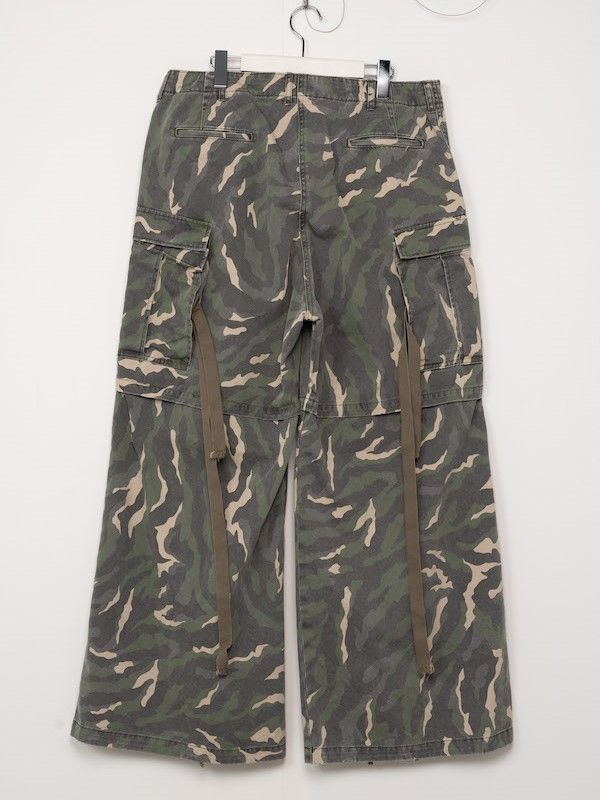 【24AW】カモフラージュ ウォッシュ カーゴパンツ / CAMOFULAGE WASH CARGO PANTS / カーキ