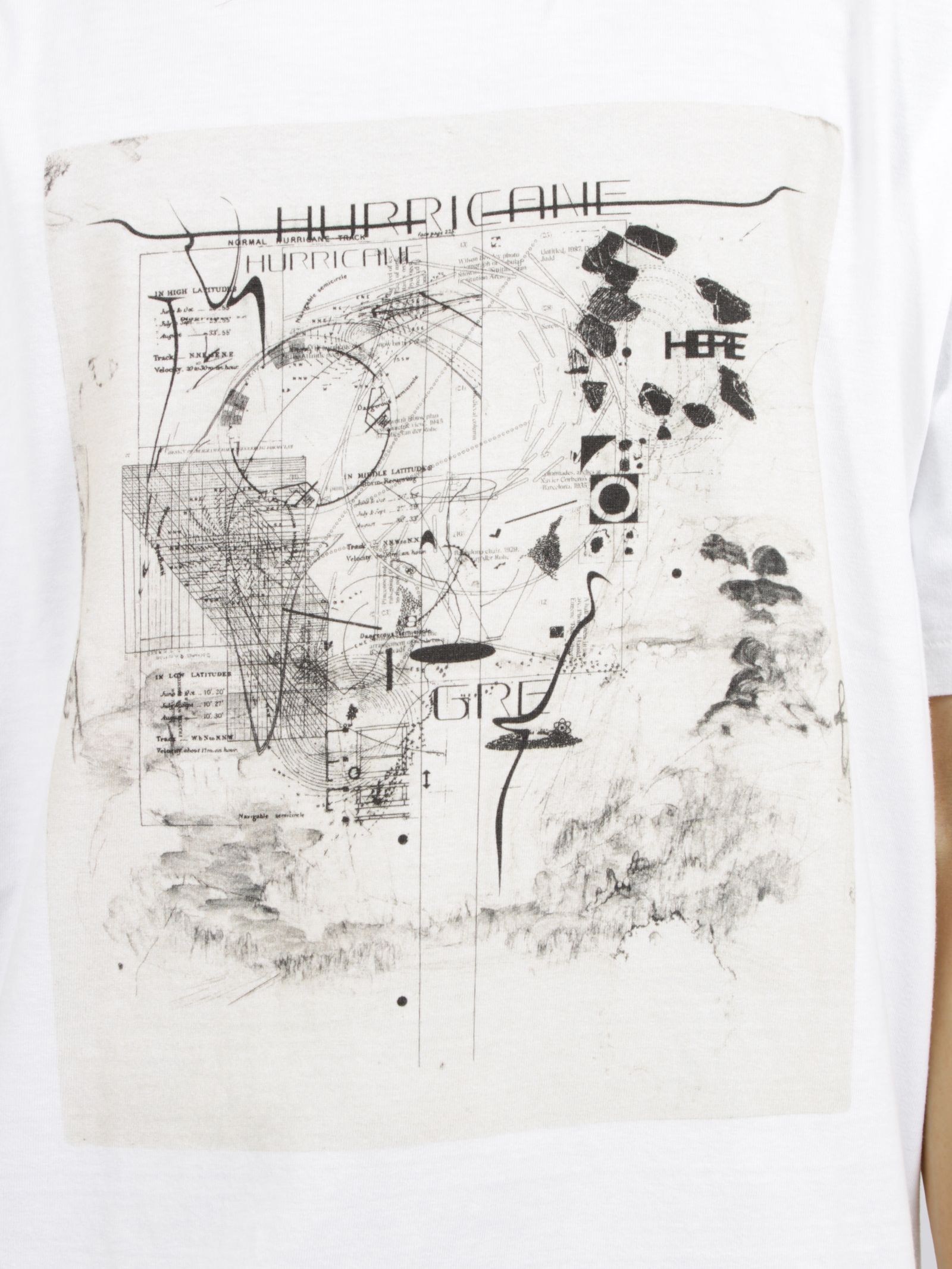 【26SS】ハリケーン グラフィック Tシャツ / HURRICANE GRAPHIC TEE / ホワイト