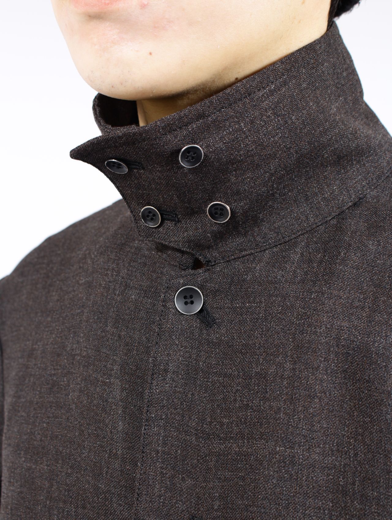 【26SS】ラフ ウール ジャンプスーツ / ROUGH WOOL JUMPSUIT .15 / ダークブラウン