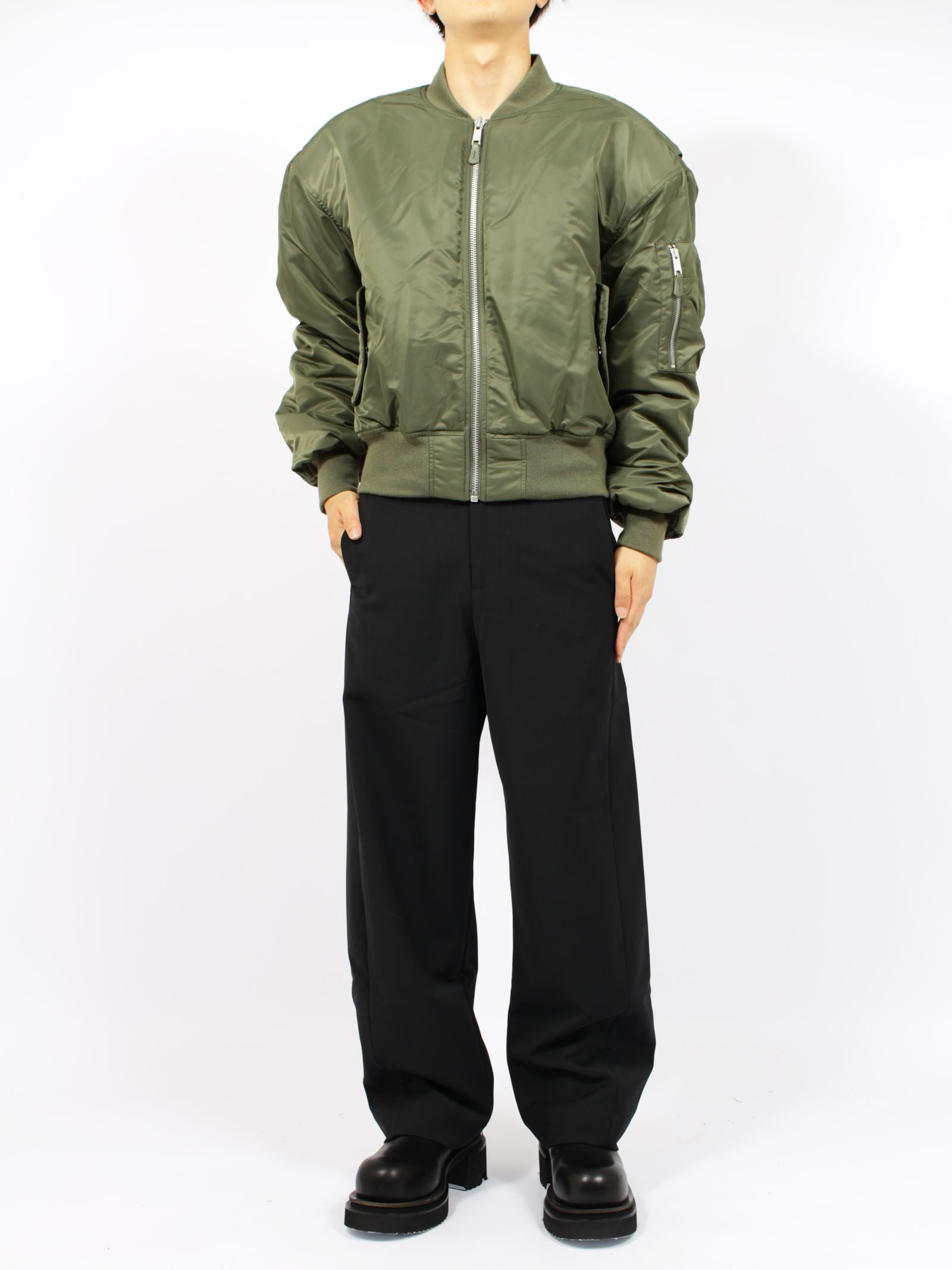 クロップド ブロード ボンバー / CROPPED BROAD BOMBER / KHAKI(カーキ)
