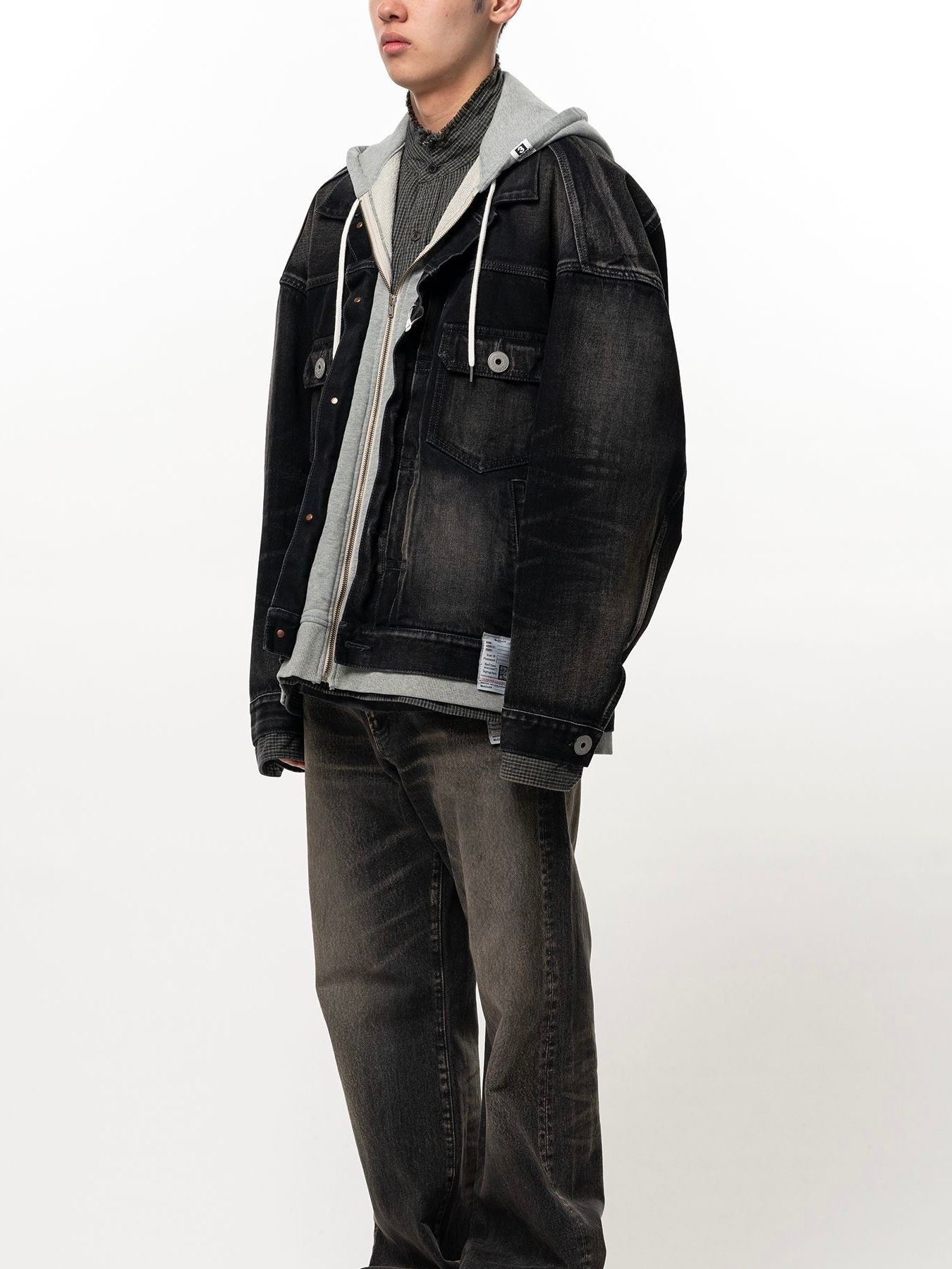 【26AW】 トリプル レイヤード デニム ジャケット / TRIPLE LAYERED DENIM JK / ブラック