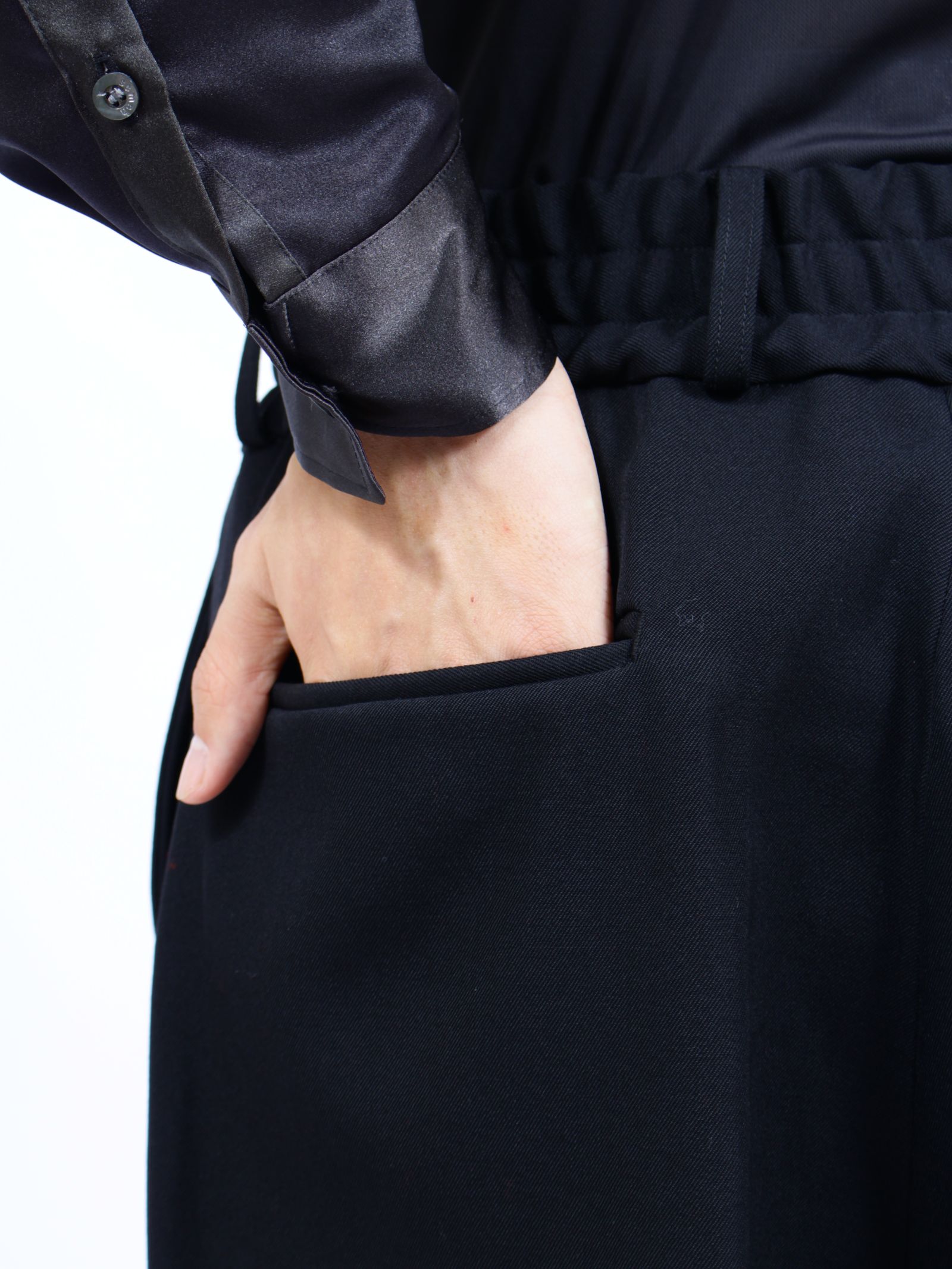 【26AW】ヘビー ウール ストレート イージー パンツ / HEAVY WOOL STRAIGHT EASY PANTS .16 / ブラック