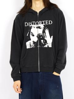 【26AW】ディストーテッド・ガール・ジップアップ・フーディ /"DISTORTED Girl" Zip-up Hoodie /ブラック