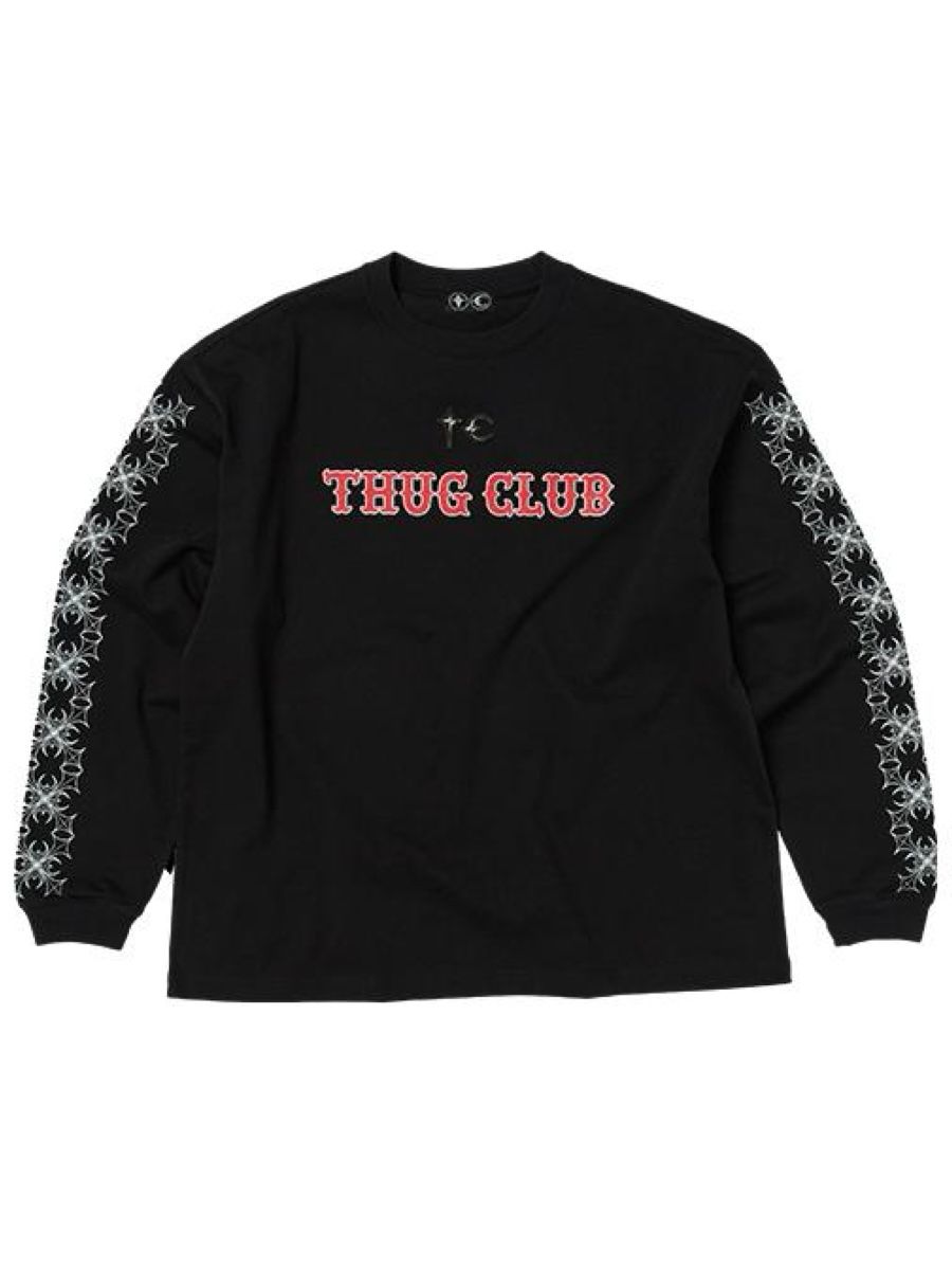THUG CLUB(サグクラブ) ロングスリーブTシャツ グレー サイズ 2