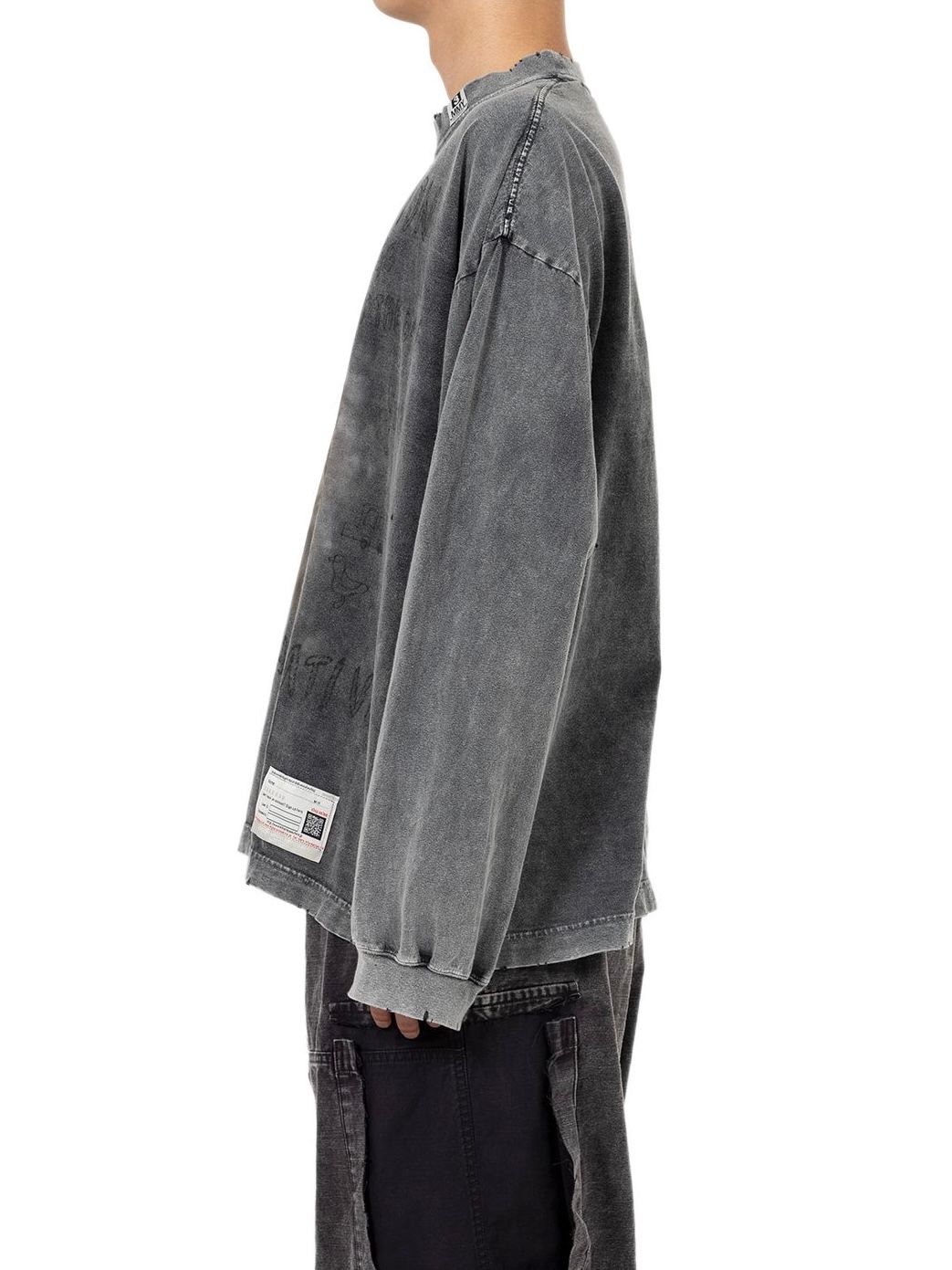 Maison Mihara Yasuhiro ロングスリーブTシャツ Maison MIHARA YASUHIRO - 【25SS】ブリーチド ロングスリーブ T