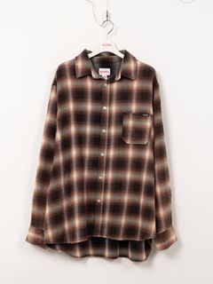 【25SS】ブリーチド チェック シャツ / BLEACHED CHECK SHIRTS / グリーン