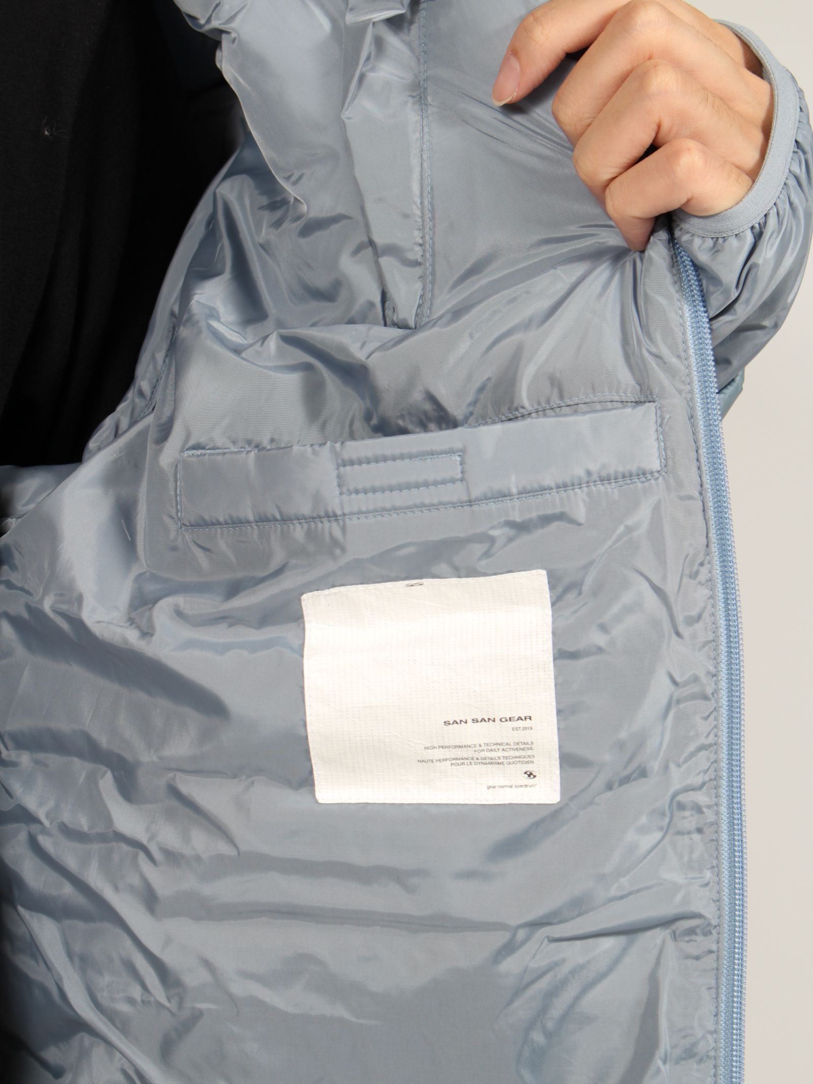 【24AW】サフィックス パファー ダウンジャケット / SUFFIX PUFFER JACKET / スカイブルー