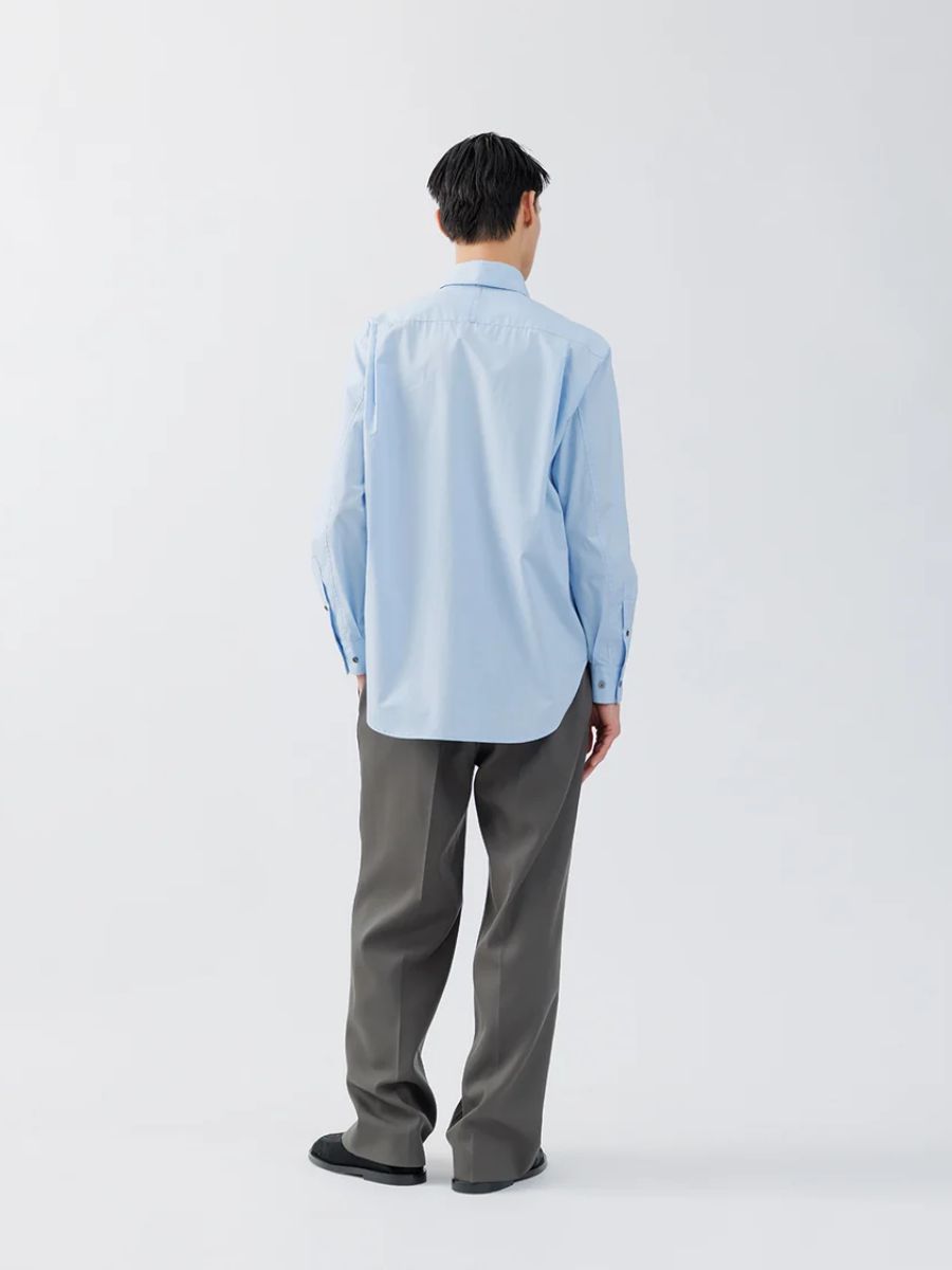 【26AW】 レギュラー フィット タブ カラー シャツ / REGULAR FIT TAB COLLAR SHIRT / SAX BLUE ST ( ブルー )
