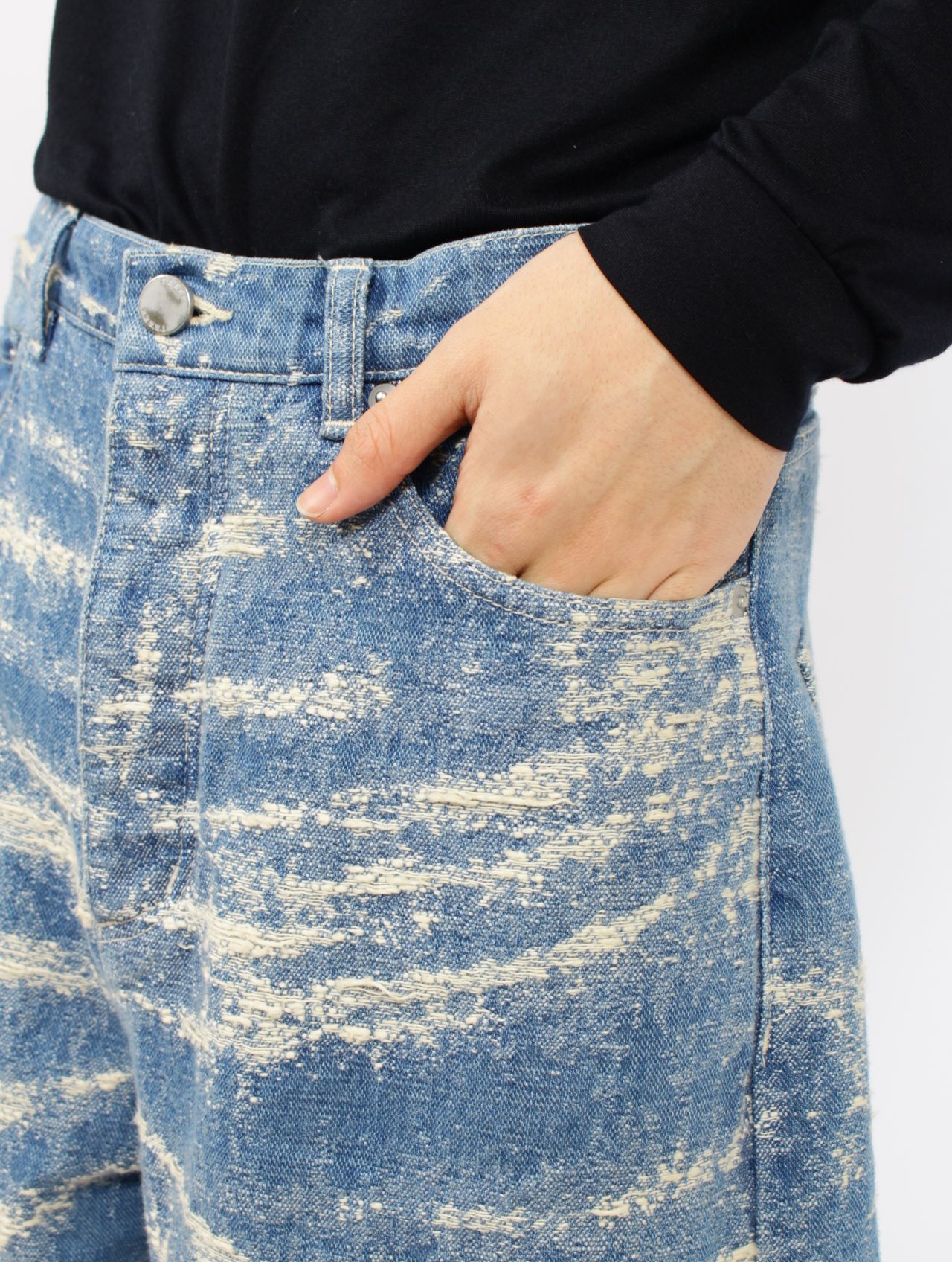 【26SS】ワイド デニム パンツ / WIDE DENIM / インディゴブリーチ