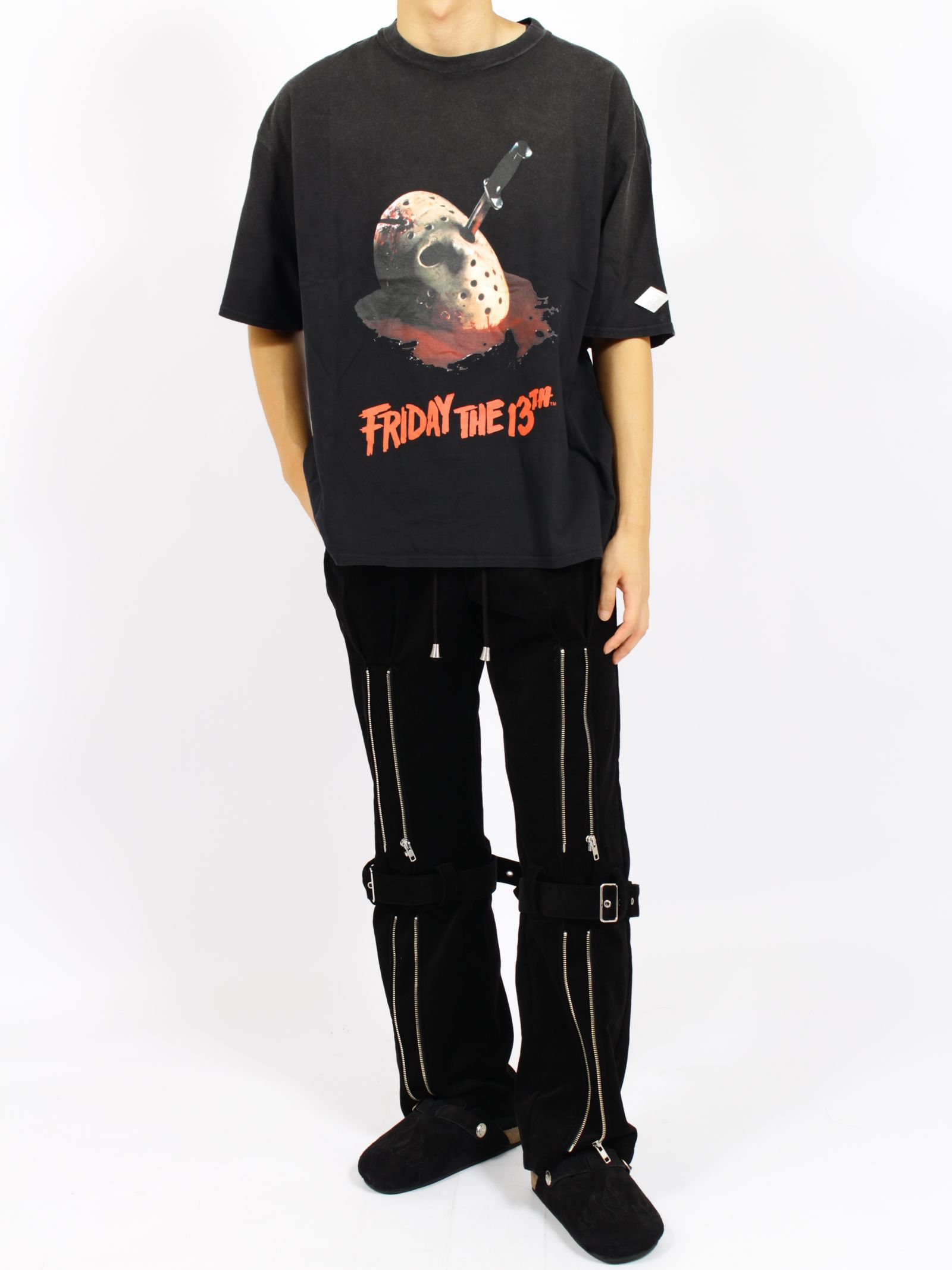 【13日の金曜日コラボ】ヴィンテージ エフェクト Tシャツ / x FRIDAY THE 13TH VINTAGE EFFECT T-SHIRT 01 / ブラック