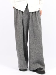 【25AW】ウール ダブル フェイス バギー パンツ / WOOL DOUBLE FACE BAGGY PANTS / グレー