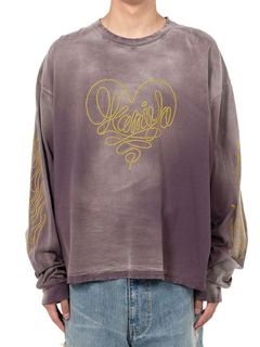 【24AW】ロープ ブリーチド ロングスリーブ Tシャツ / "ROPE" BREACHED L/S TEE / ブラウン