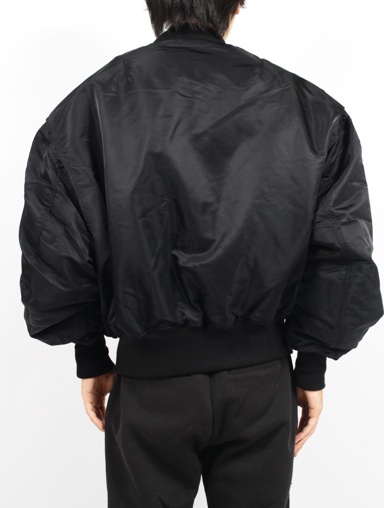 【25AW】ナイロン ボンバー ジャケット / BROAD BOMBER / OIL(ブラック)