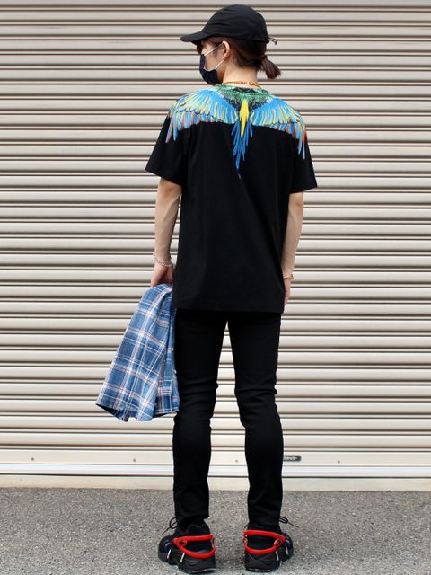 MARCELO BURLON,GalaabenDを使用したカジュアルストリートコーデ