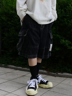 【25SS】アマチュア ソーン カーゴ ショーツ / AMATEUR SEWN SHORTS / ブラック