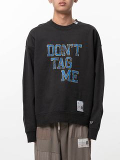 【26SS】ドント タグ ミー プリント スウェットシャツ 長袖カットソー / DON'T TAG ME PRINTED PULLOVER / ブラック