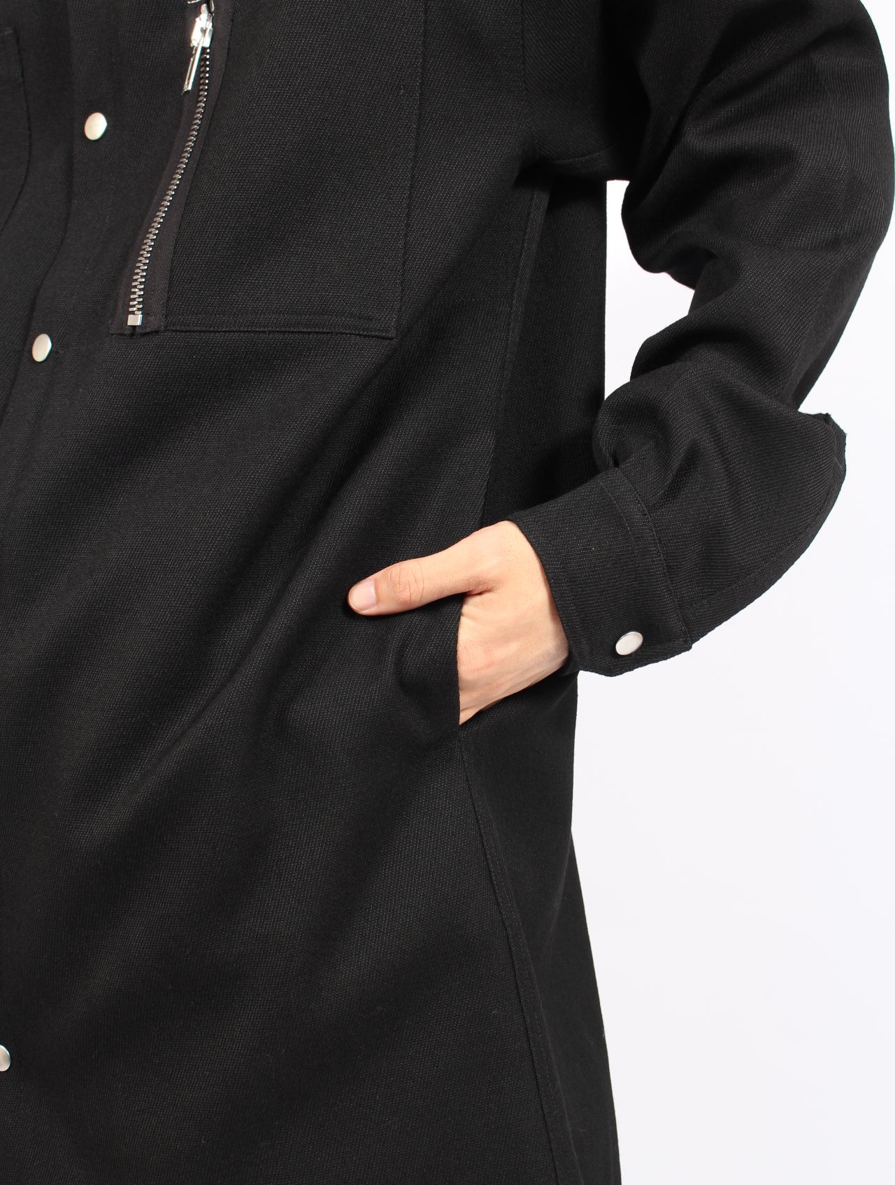 【25AW】オーバーサイズ アウターシャツ / OVERSIZED OUTERSHIRT / ブラック