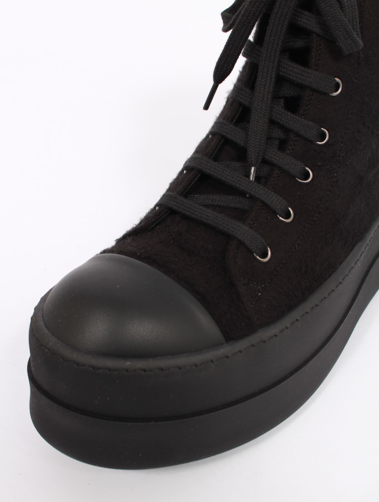 【25AW】ダブルバンパー ハイカット スニーカー / DOUBLE BUMPER SNEAKS / ブラック × ブラック