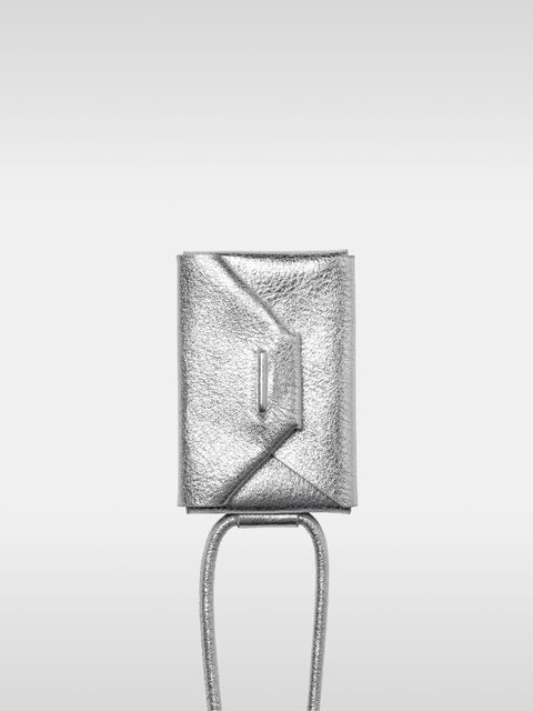 iPhoneアクセサリー-ストラップ付レザーエンベロープウォレット / STRAP LEATHER ENVELOPE WALLET / シルバー